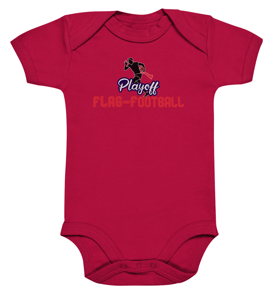 Playoff Flag Football  Men red - Organic Baby Bodysuite