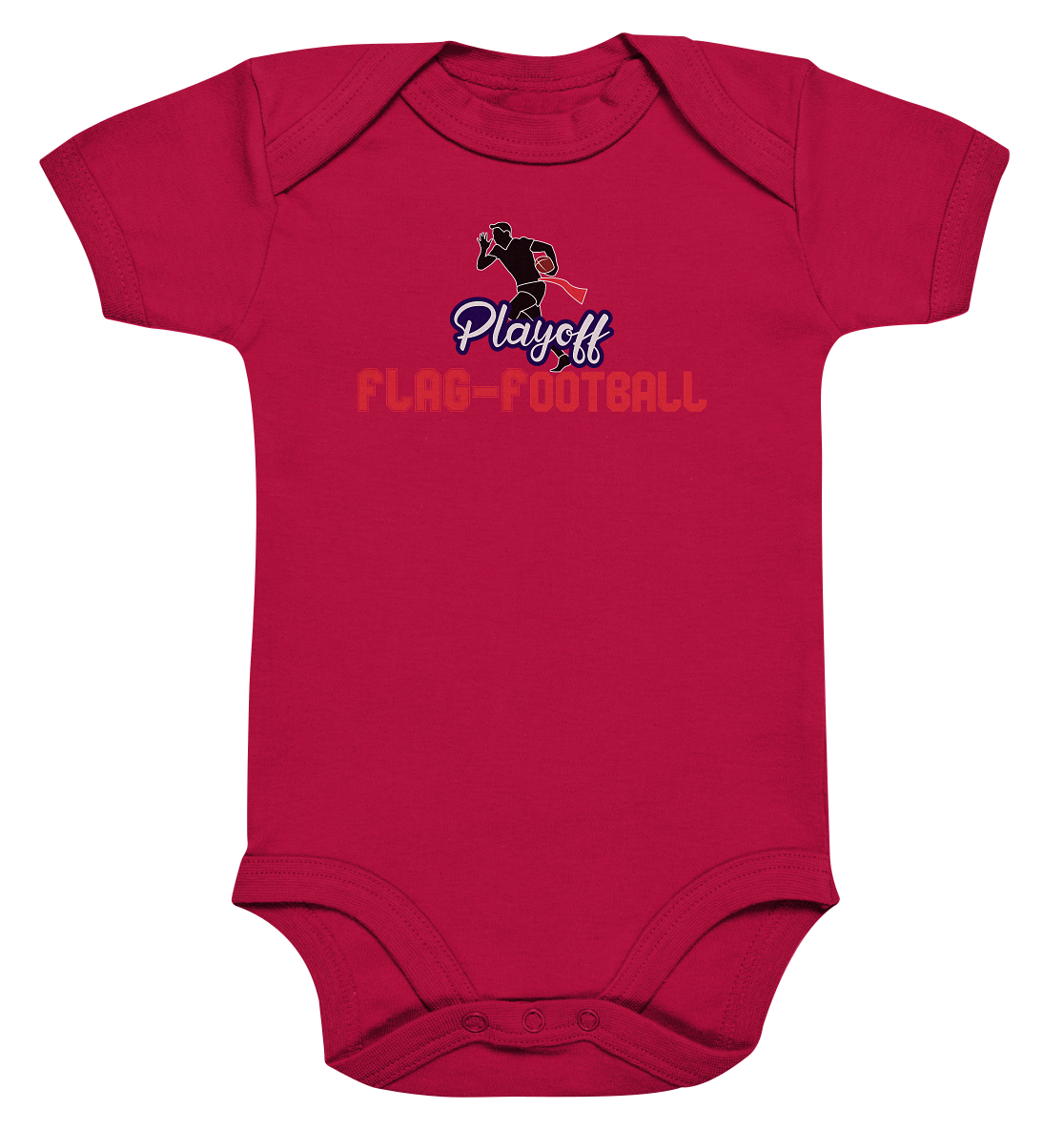 Playoff Flag Football  Men red - Organic Baby Bodysuite
