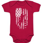 USA Flag Fight - Organic Baby Bodysuite