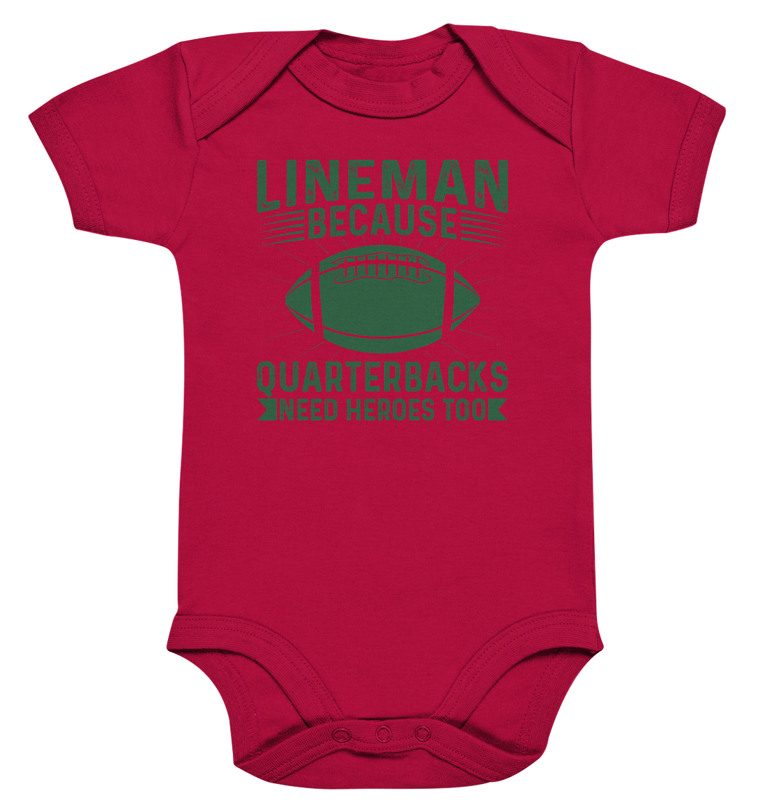 Lineman Heroes Green - Organic Baby Bodysuite