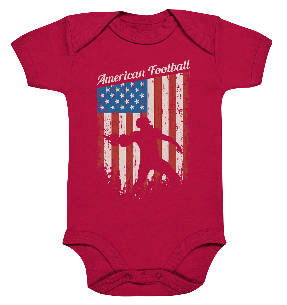American Football Banner - Organic Baby Bodysuite