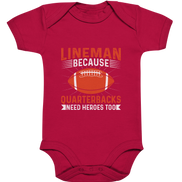 Lineman Quarterback Heroes - Organic Baby Bodysuite