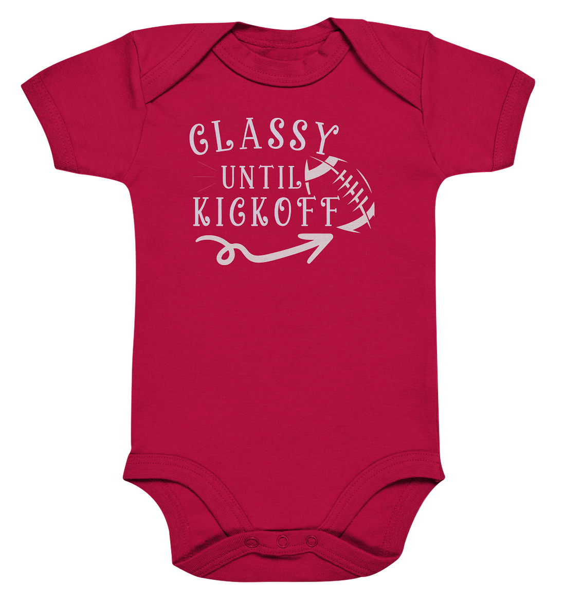 Glassy until Kick Off  - Organic Baby Bodysuite