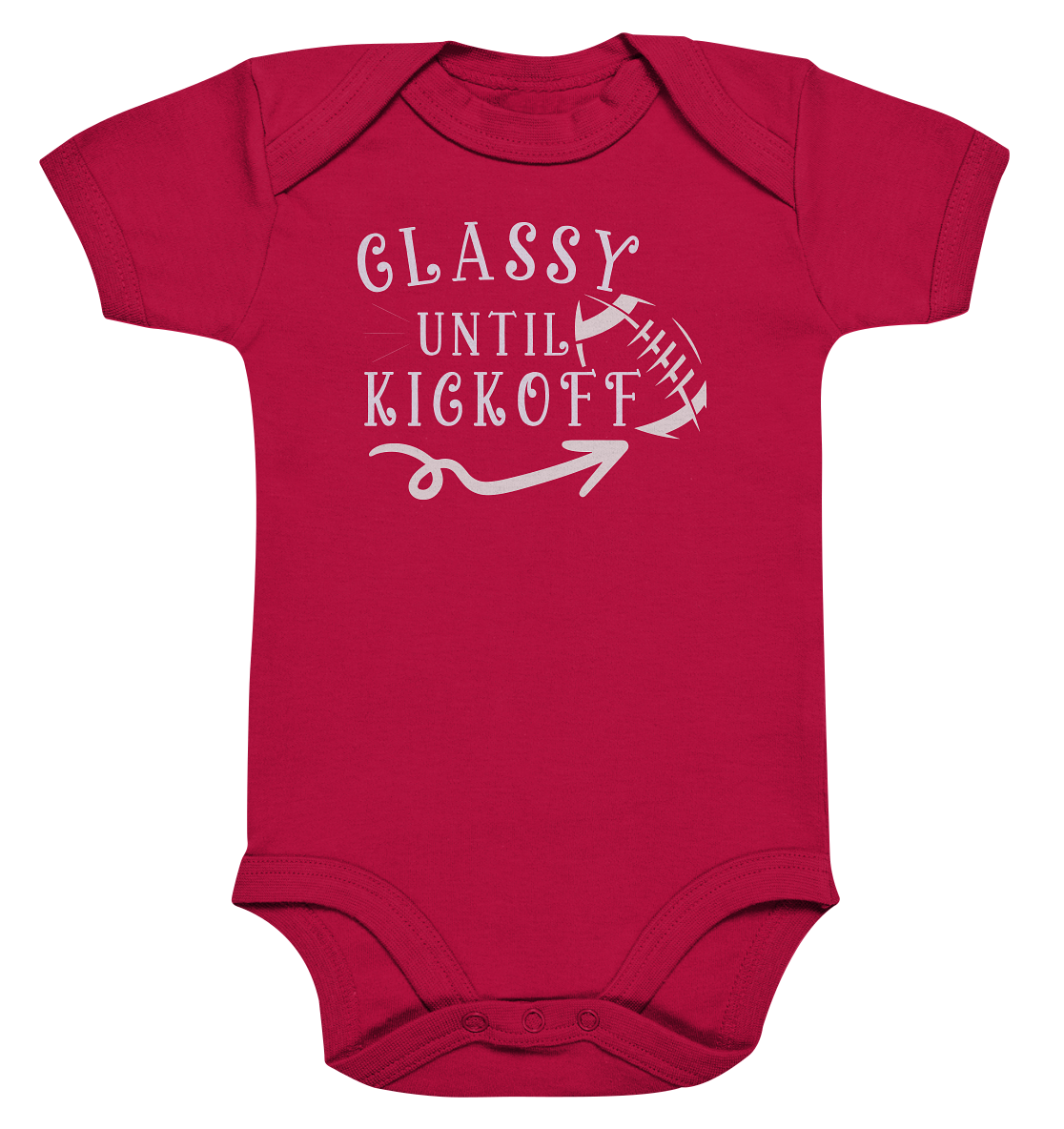 Glassy until Kick Off  - Organic Baby Bodysuite