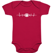 Football Heartbeat - Organic Baby Bodysuite