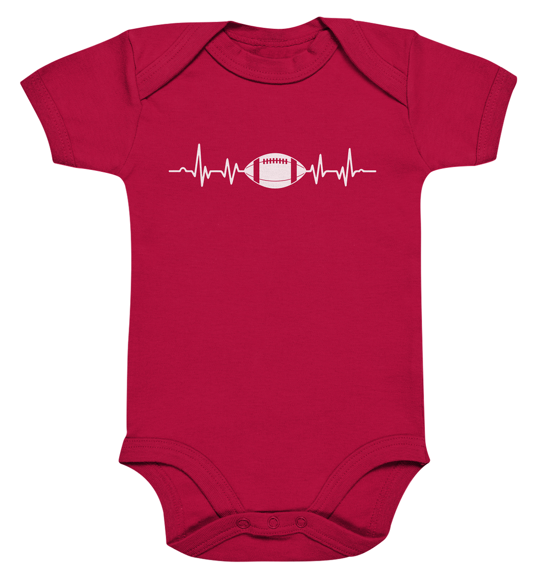 Football Heartbeat - Organic Baby Bodysuite