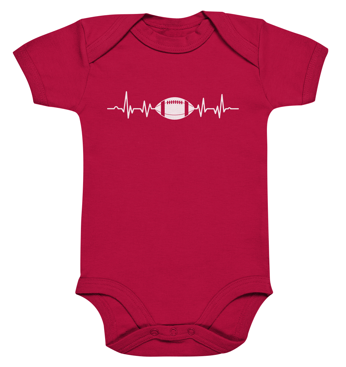 Football Heartbeat - Organic Baby Bodysuite