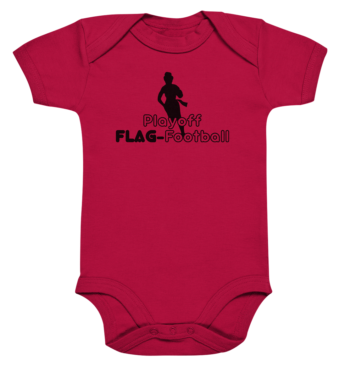 Playoff Flag Football  Women black  - Organic Baby Bodysuite