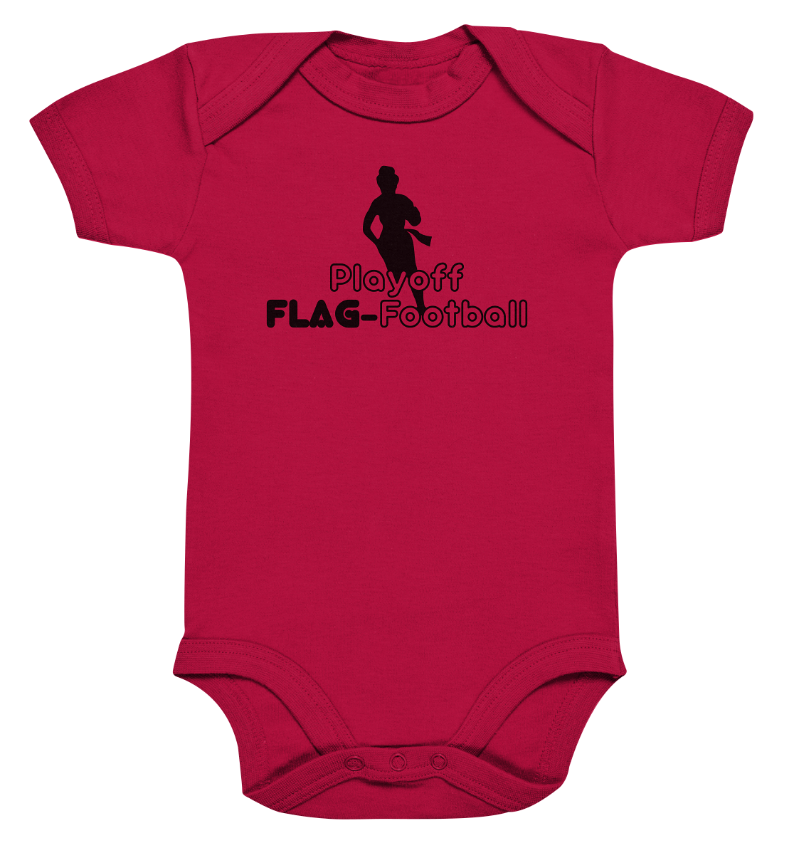 Playoff Flag Football  Women black  - Organic Baby Bodysuite