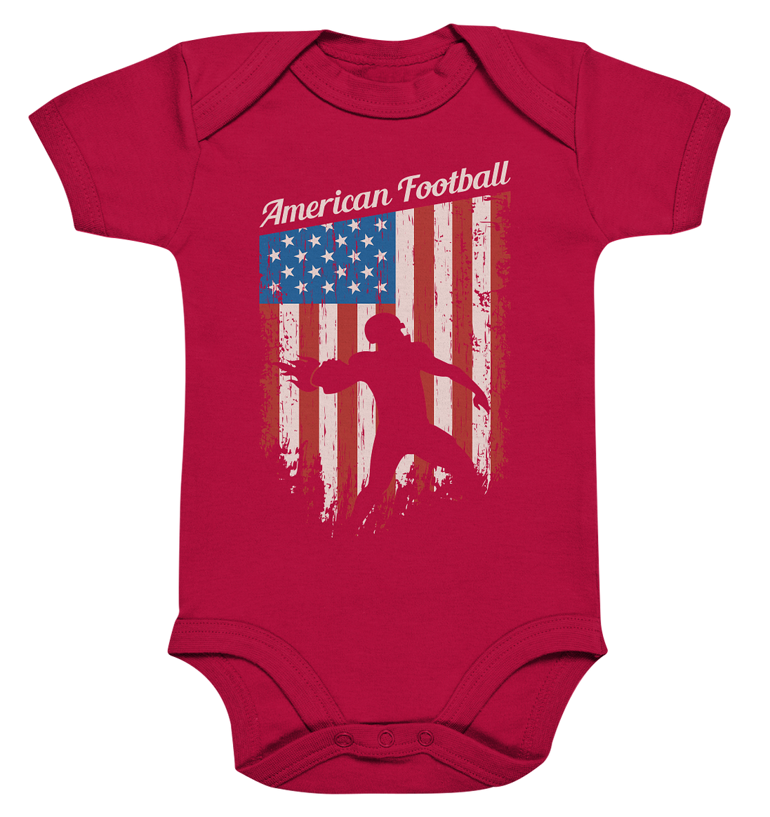 American Football Banner - Organic Baby Bodysuite