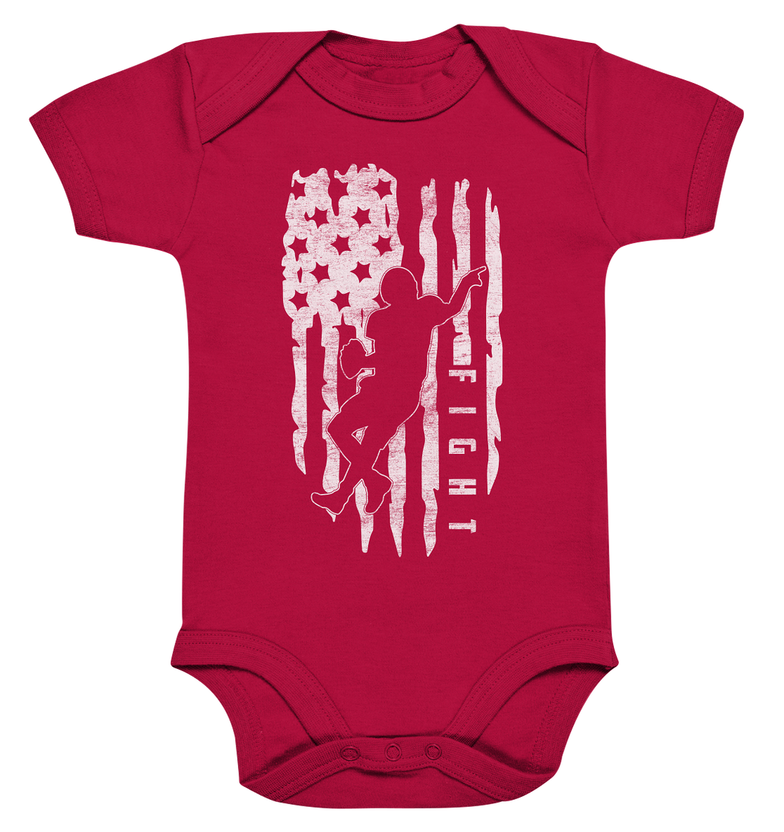 USA Flag Fight - Organic Baby Bodysuite