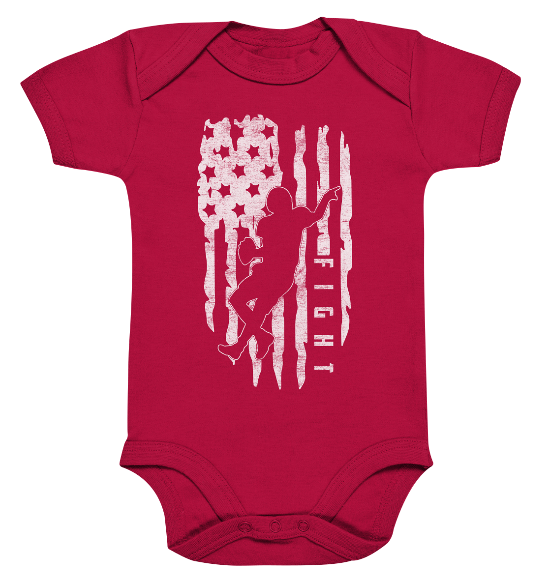 USA Flag Fight - Organic Baby Bodysuite