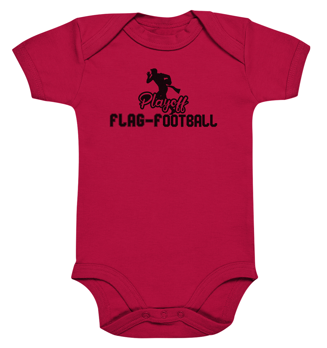 Playoff Flag Football Men Black - Organic Baby Bodysuit