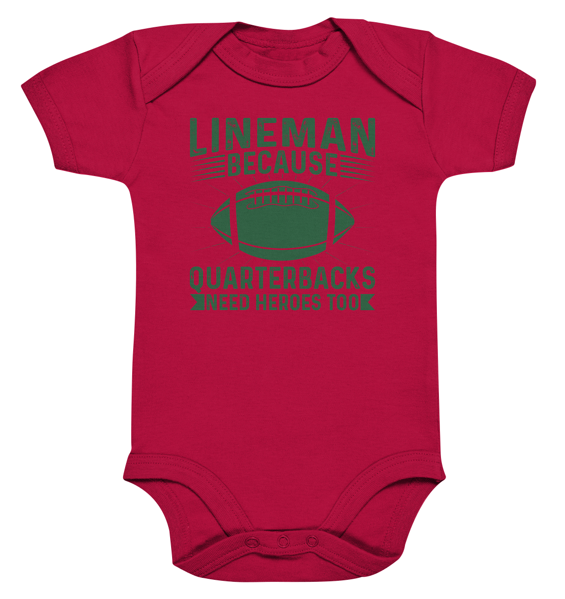 Lineman Heroes Green - Organic Baby Bodysuite