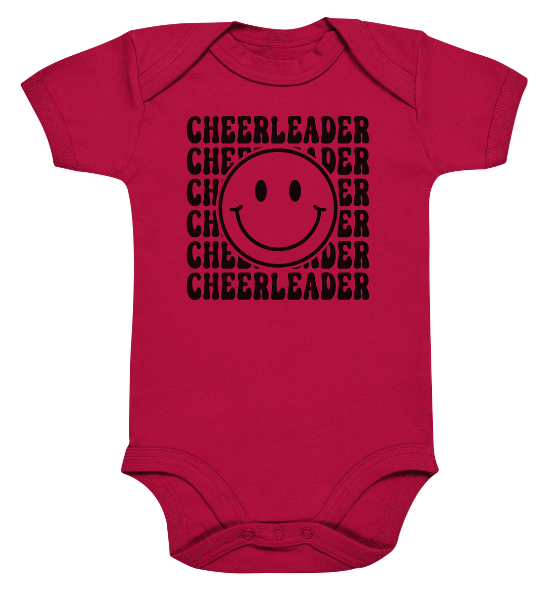 Cheerleader Smiley - Organic Baby Bodysuit