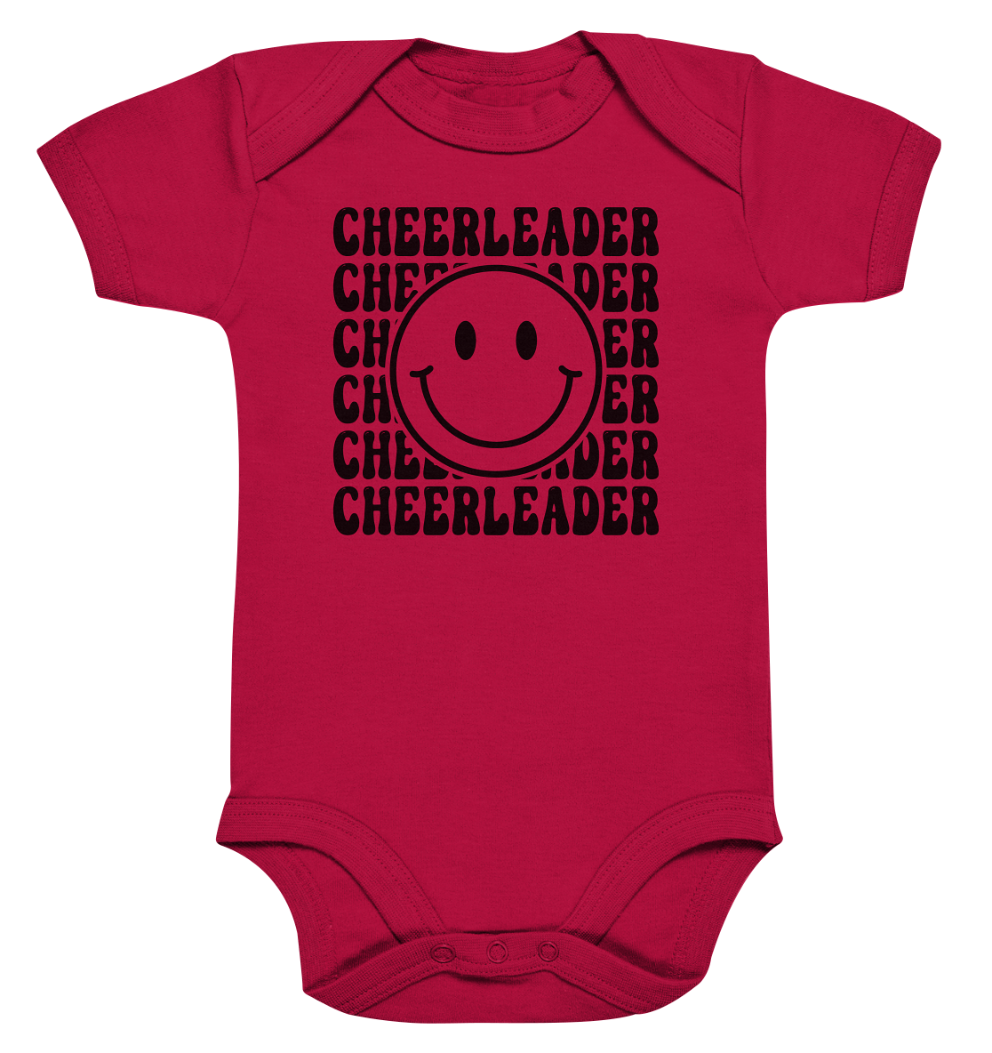 Cheerleader Smiley - Organic Baby Bodysuit
