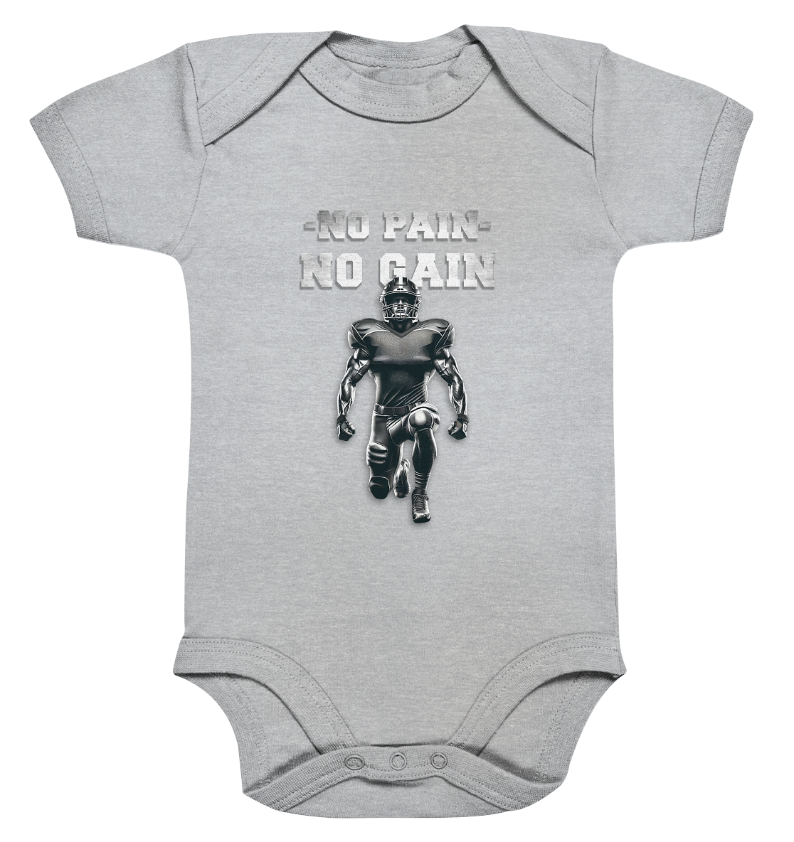 No Pain No Gain Metal  - Organic Baby Bodysuite