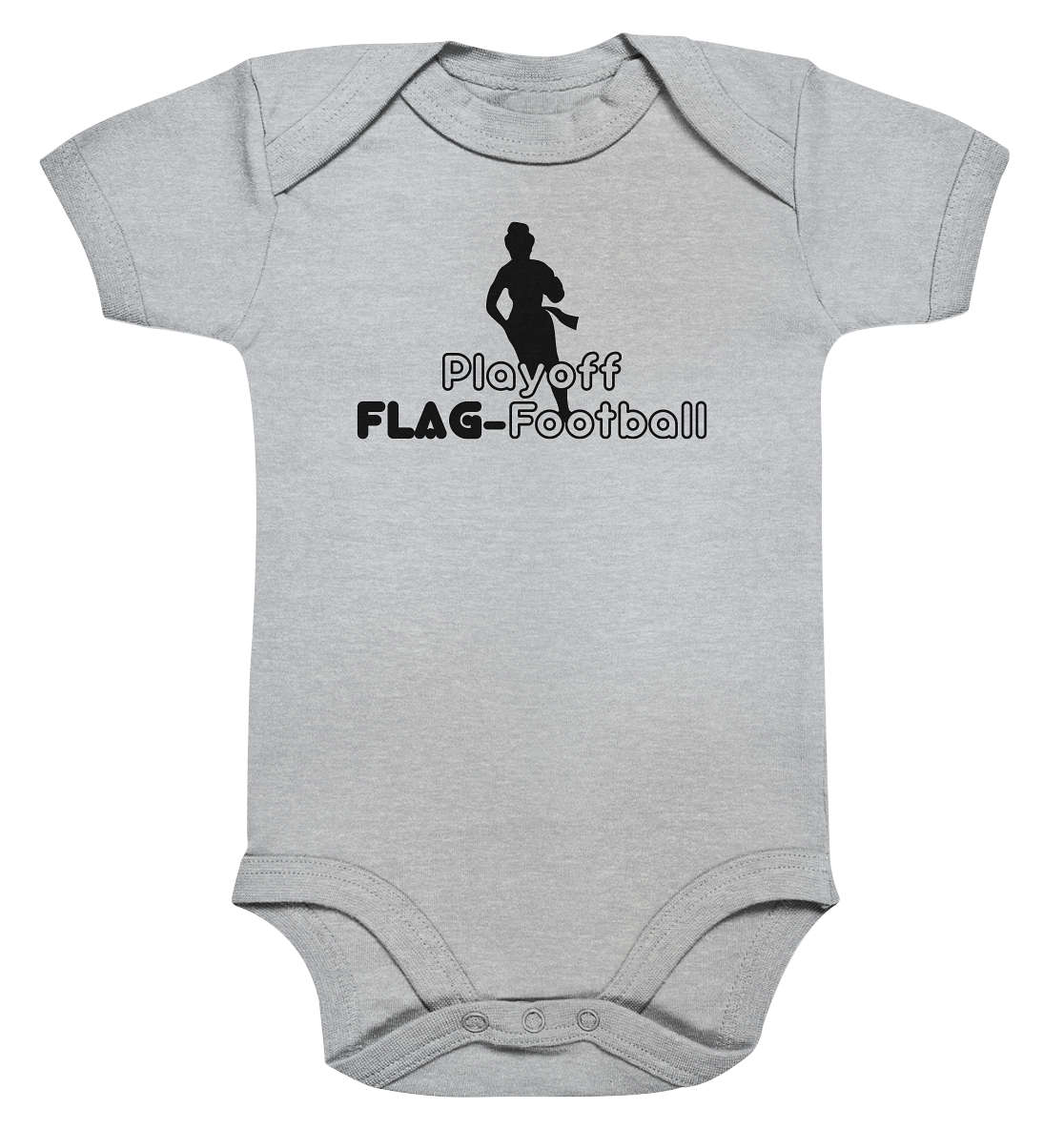 Playoff Flag Football  Women black  - Organic Baby Bodysuite