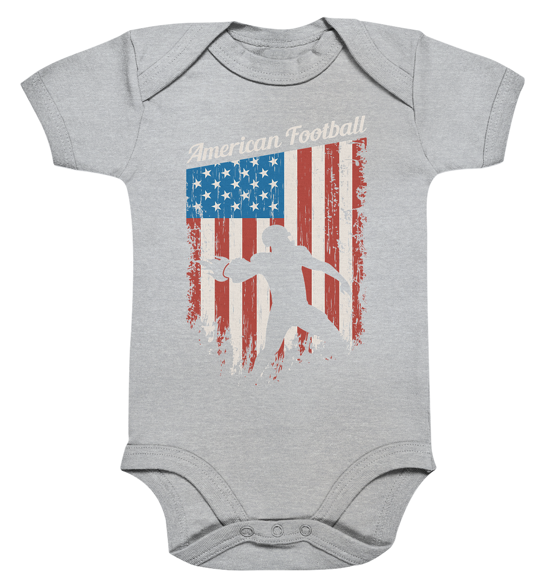 American Football Banner - Organic Baby Bodysuite