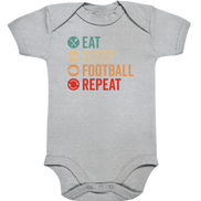 Eat Sleep Football Repeat - Organic Baby Bodysuite