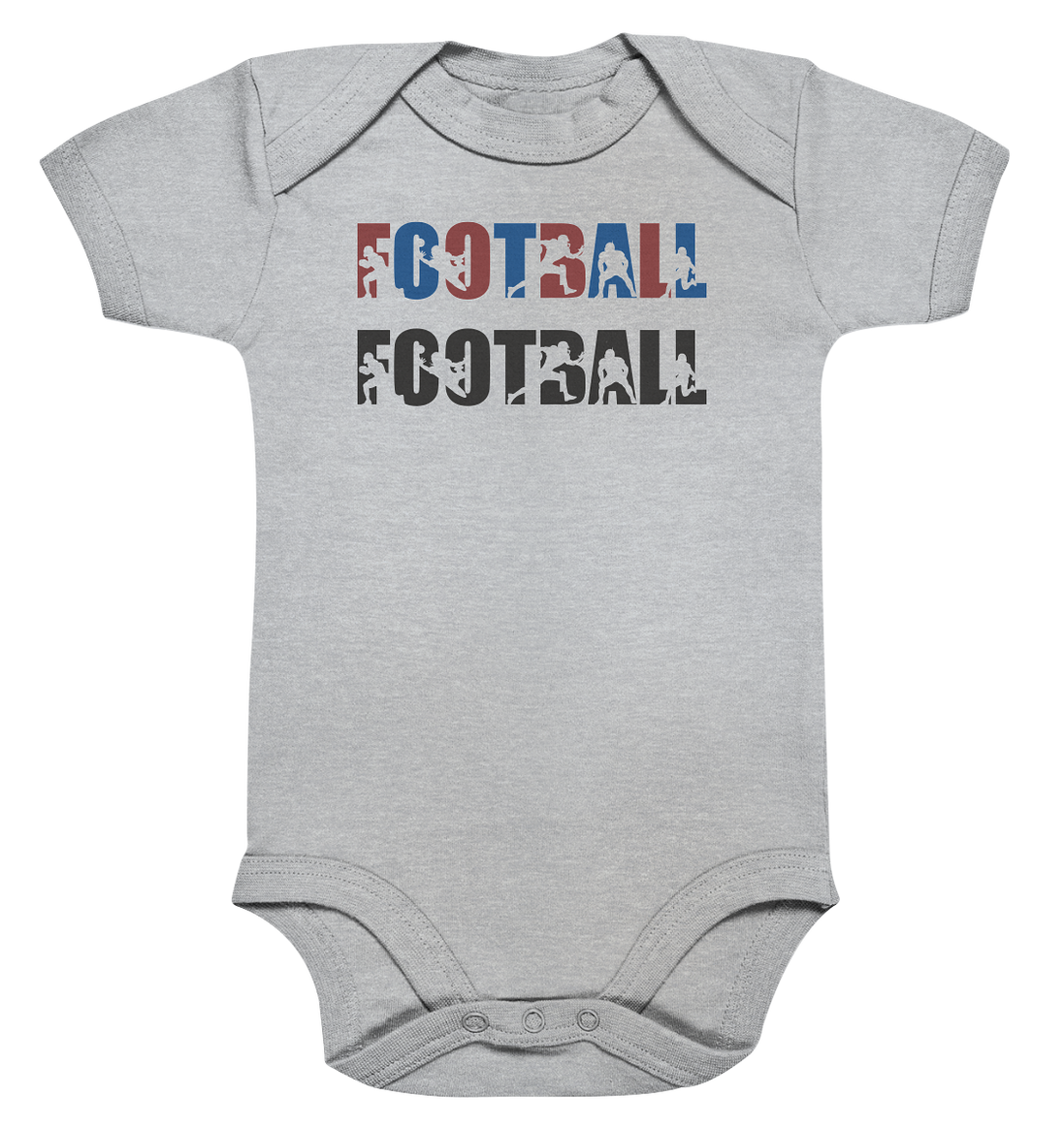 Football Silhouette - Organic Baby Bodysuite