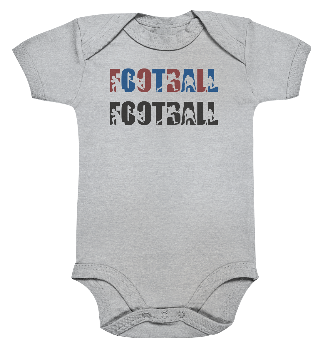 Football Silhouette - Organic Baby Bodysuite