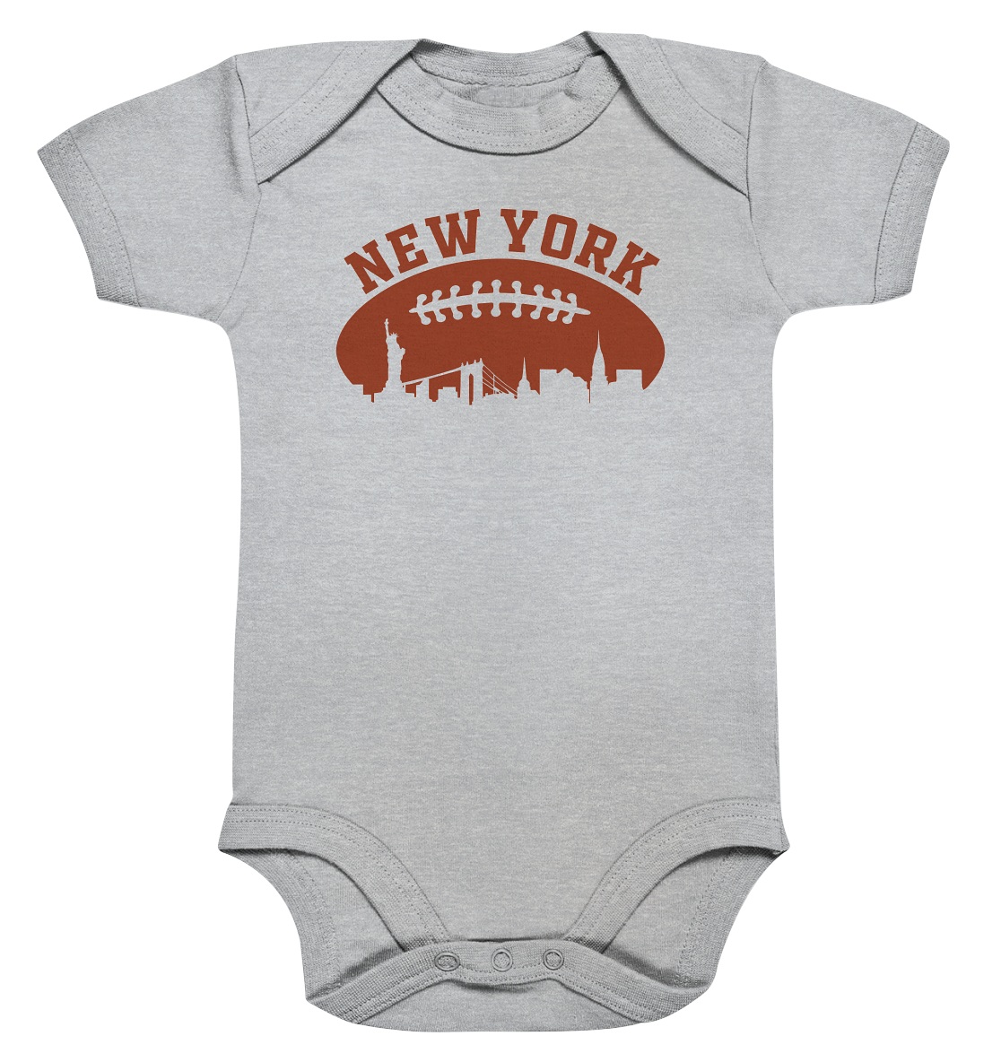 New York Football Silhoutte  - Organic Baby Bodysuite
