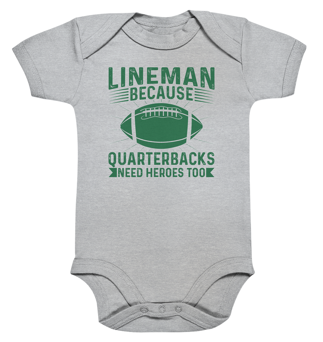 Lineman Heroes Green - Organic Baby Bodysuite