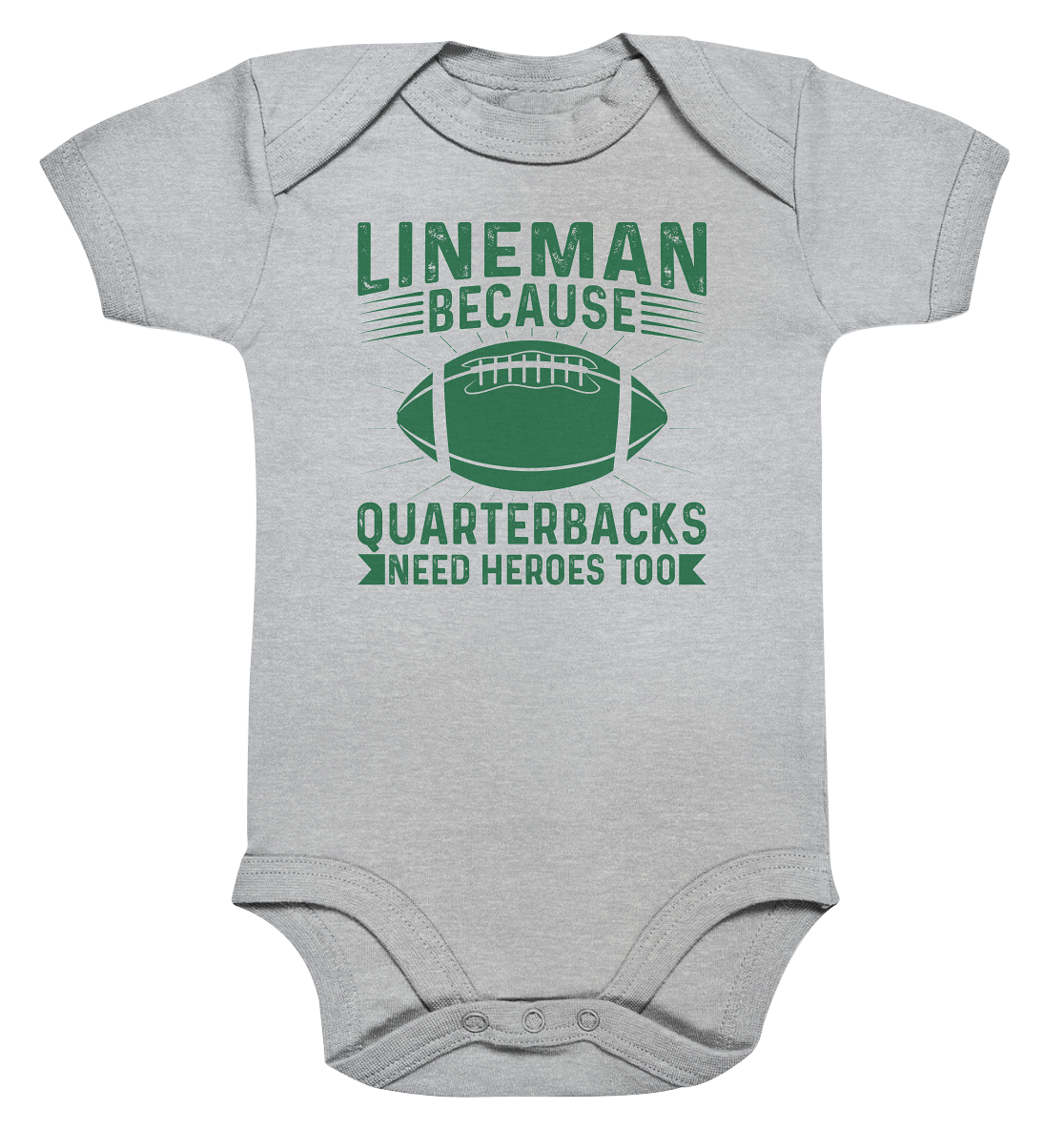 Lineman Heroes Green - Organic Baby Bodysuite