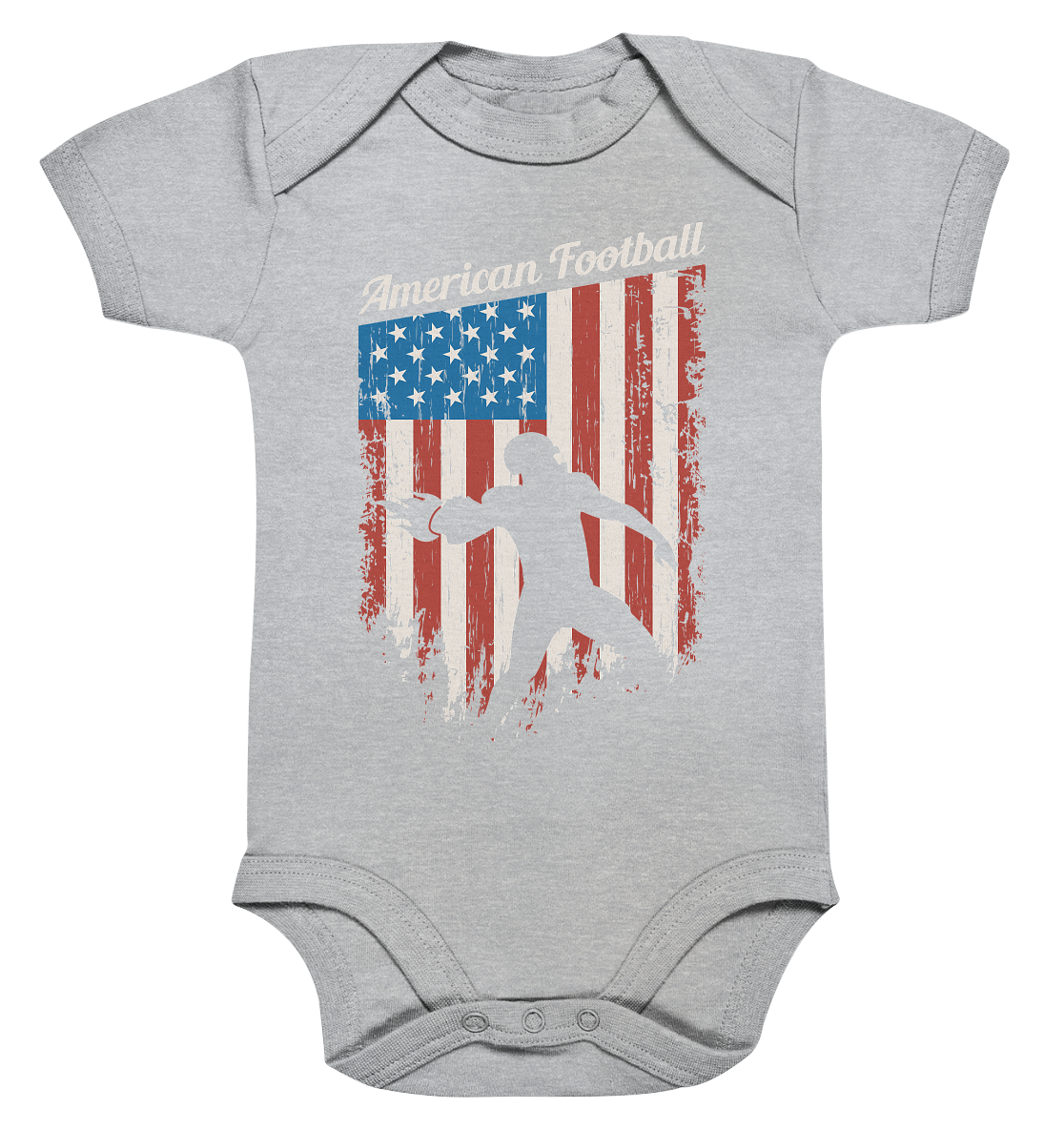 American Football Banner - Organic Baby Bodysuite