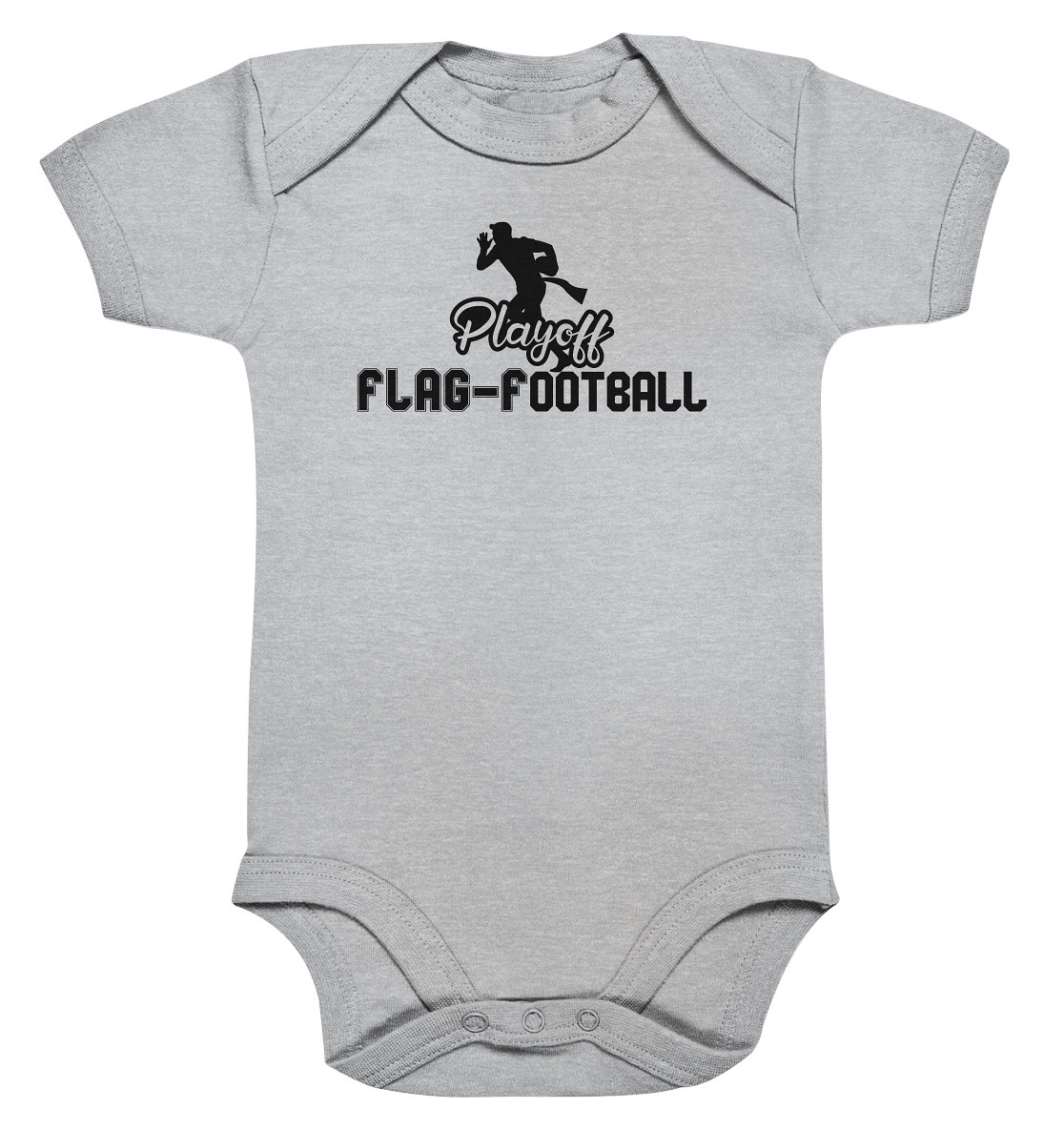 Playoff Flag Football Men Black - Organic Baby Bodysuit