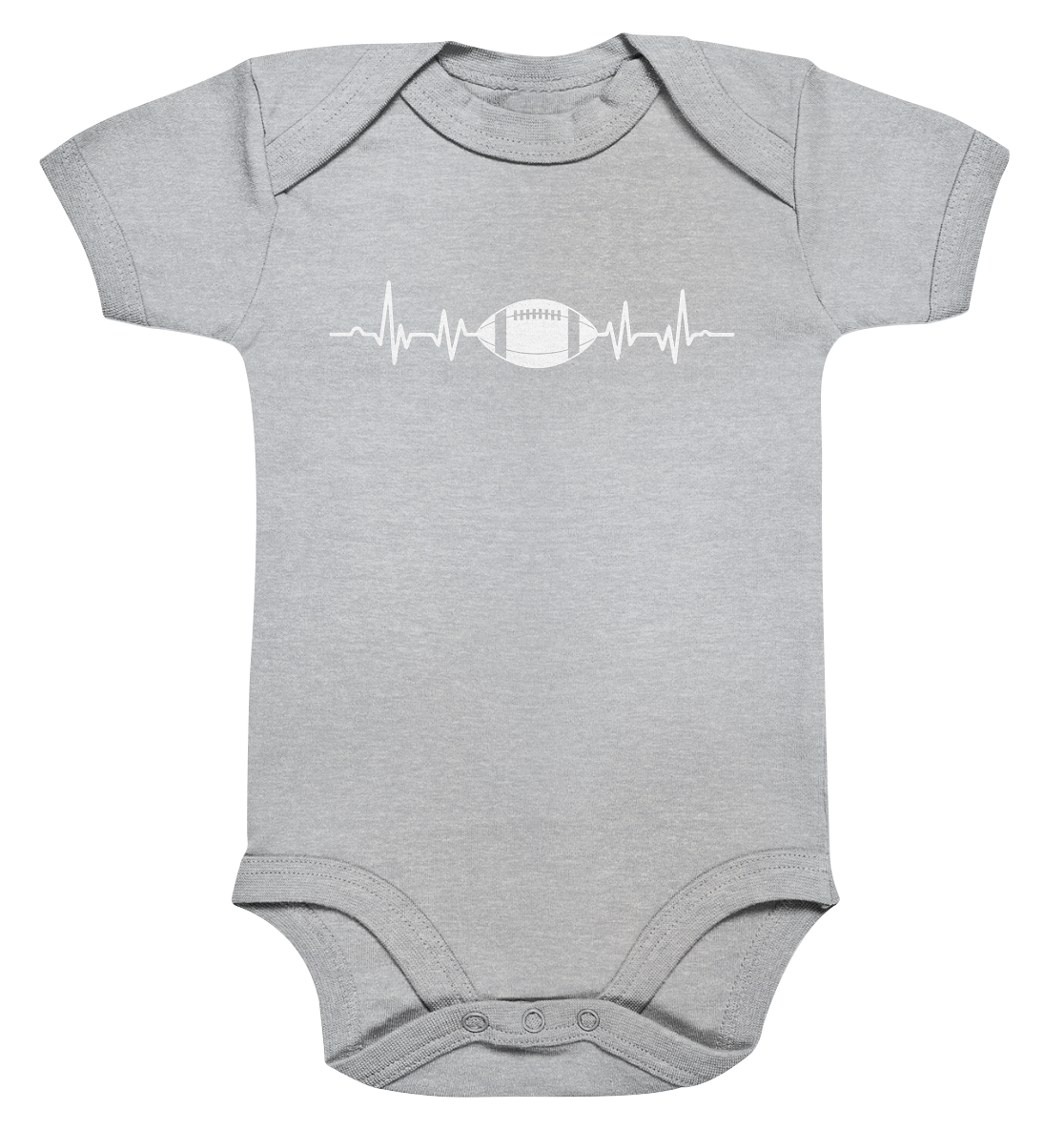 Football Heartbeat - Organic Baby Bodysuite