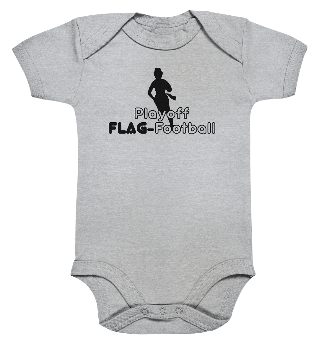 Playoff Flag Football  Women black  - Organic Baby Bodysuite
