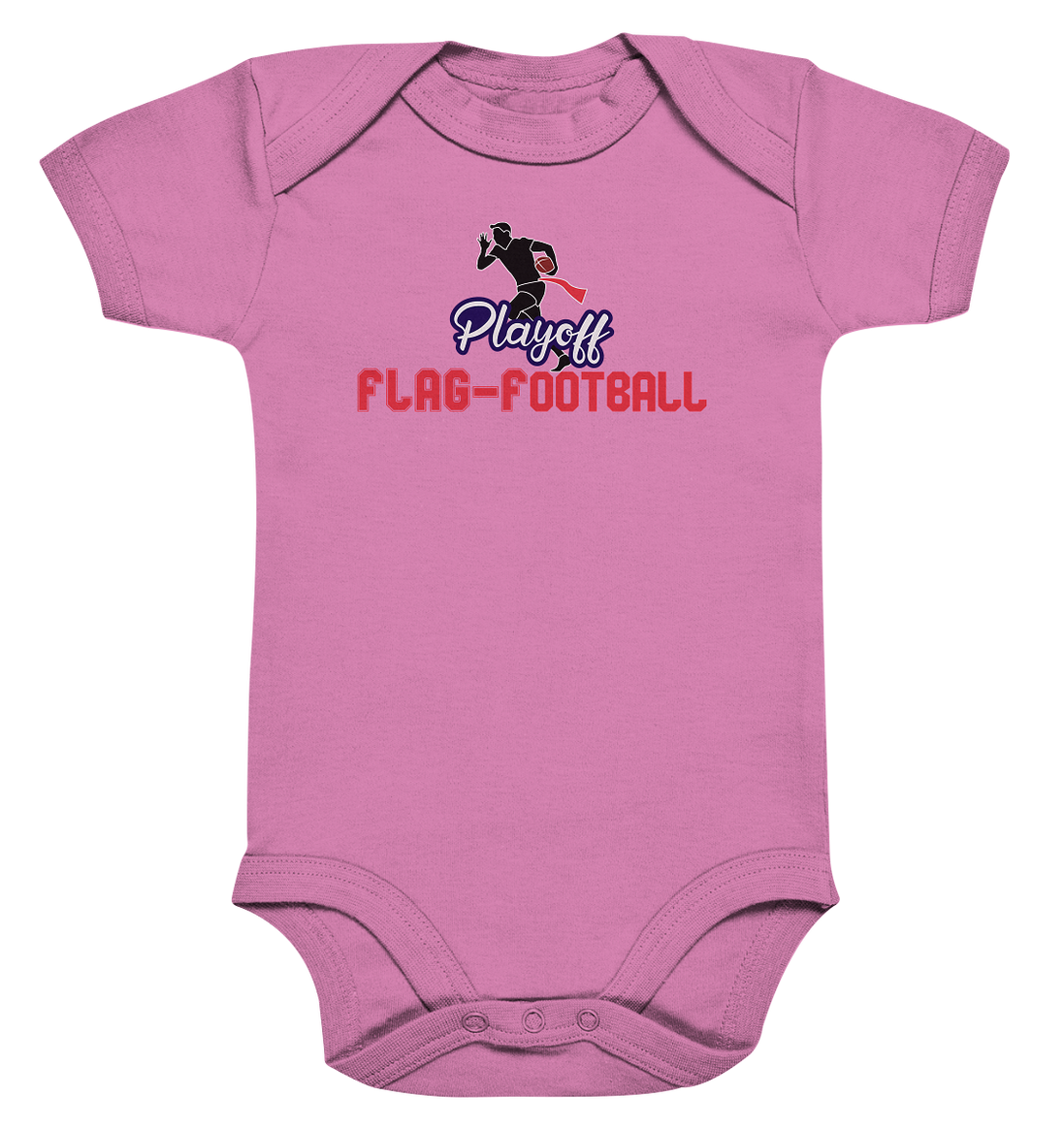 Playoff Flag Football  Men red - Organic Baby Bodysuite