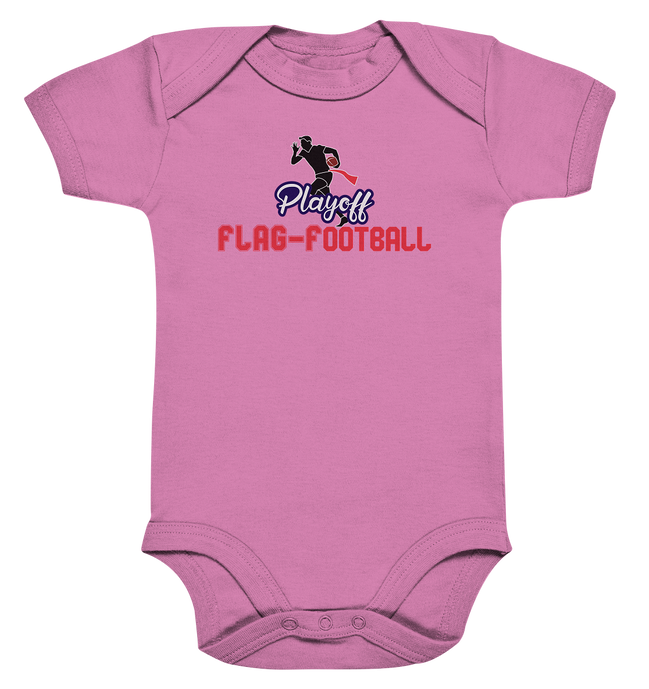Playoff Flag Football  Men red - Organic Baby Bodysuite