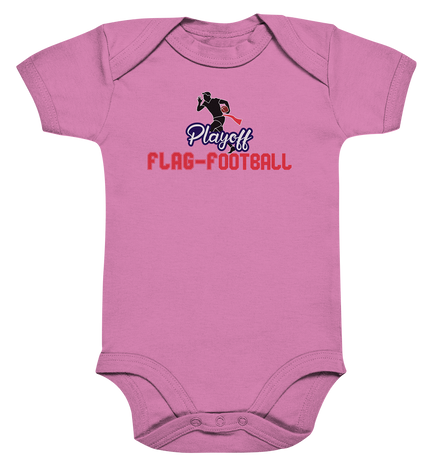 Playoff Flag Football  Men red - Organic Baby Bodysuite