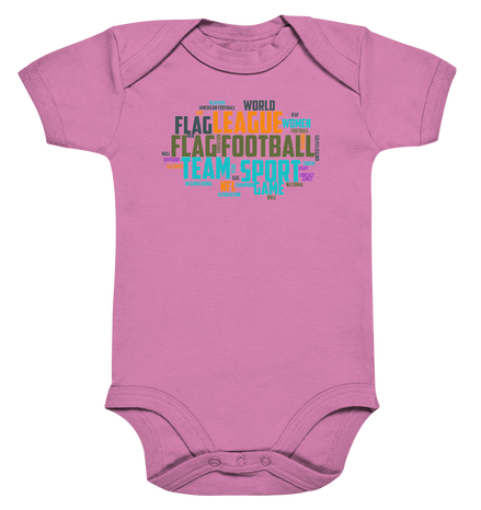Flag Football Word Bubble - Organic Baby Bodysuite