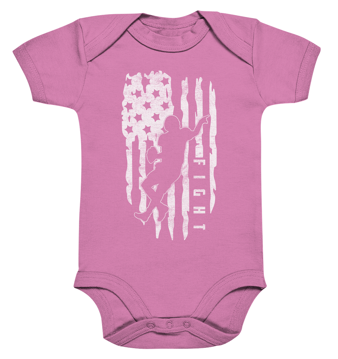 USA Flag Fight - Organic Baby Bodysuite