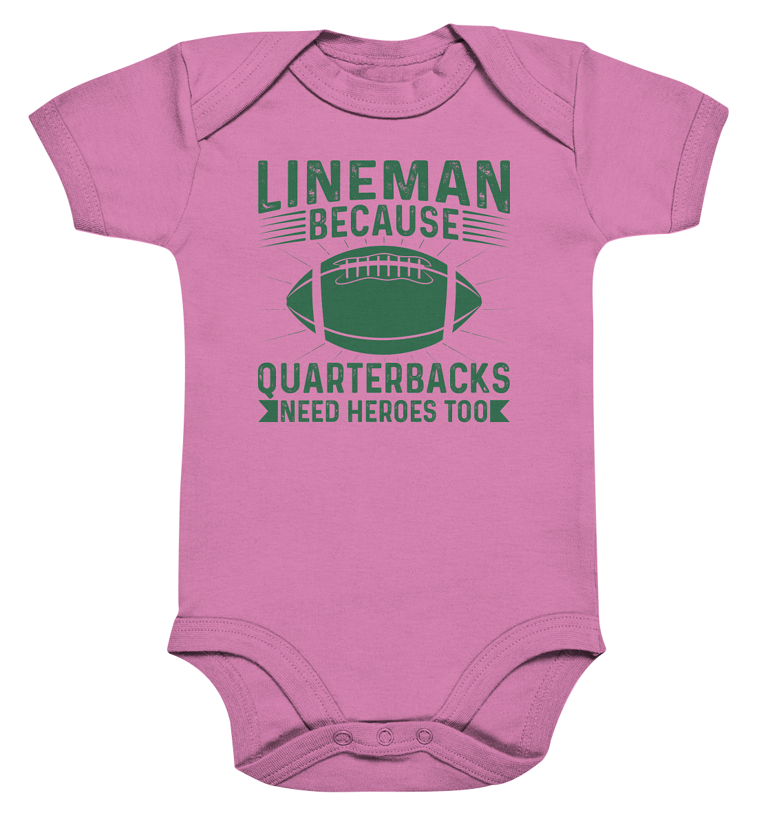 Lineman Heroes Green - Organic Baby Bodysuite