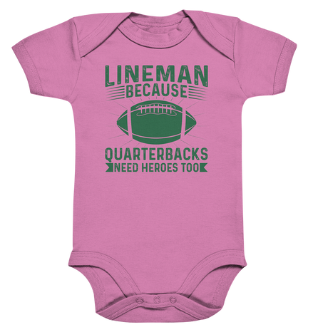 Lineman Heroes Green - Organic Baby Bodysuite