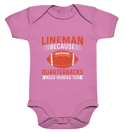 Lineman Quarterback Heroes - Organic Baby Bodysuite