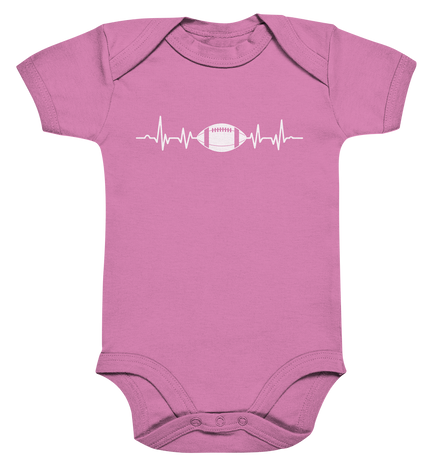 Football Heartbeat - Organic Baby Bodysuite