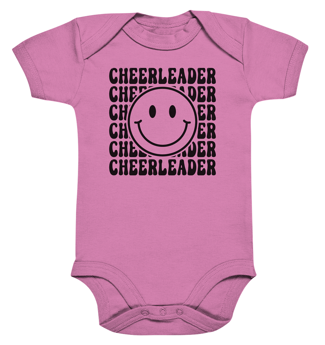 Cheerleader Smiley - Organic Baby Bodysuit