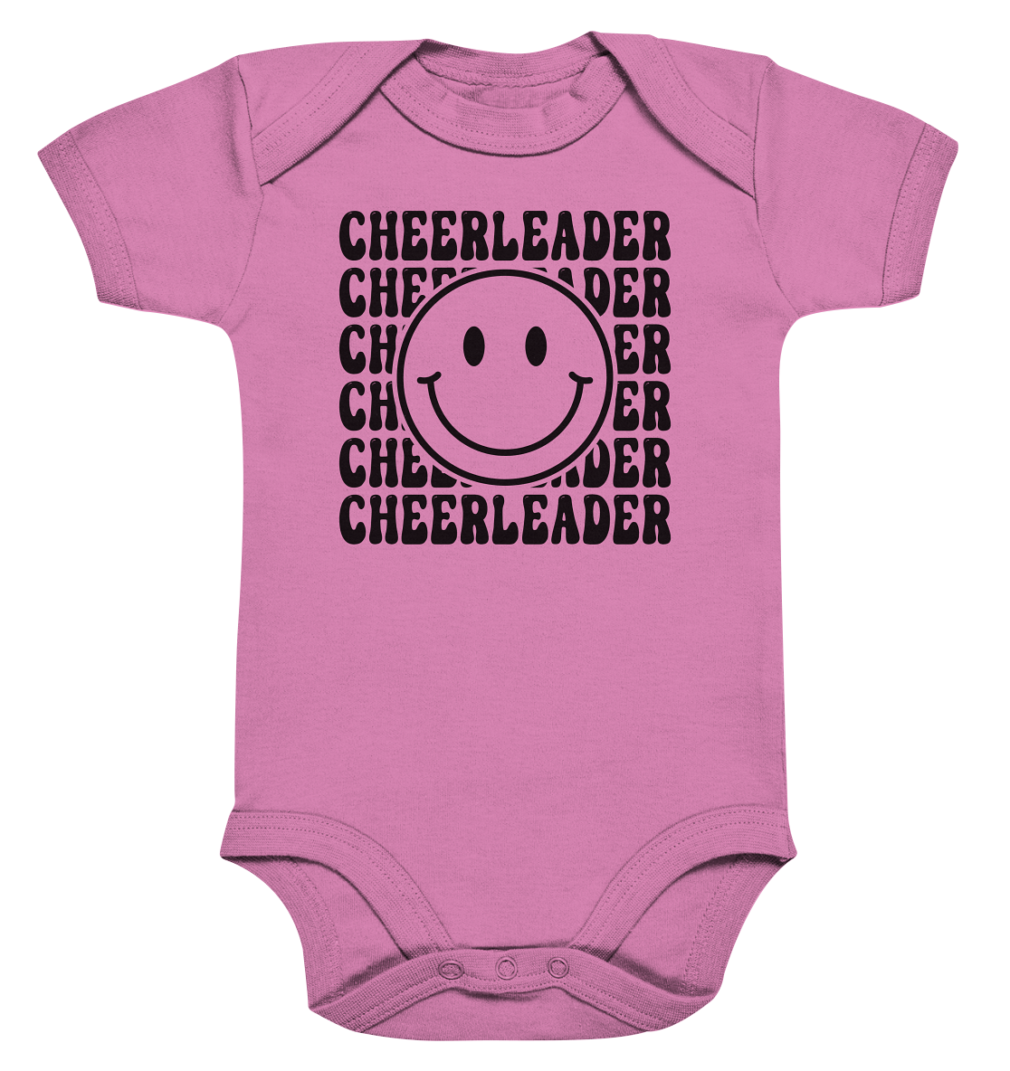 Cheerleader Smiley - Organic Baby Bodysuit