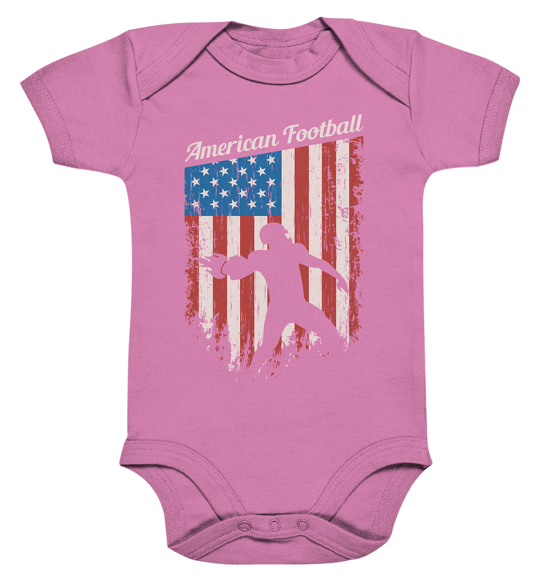 American Football Banner - Organic Baby Bodysuite