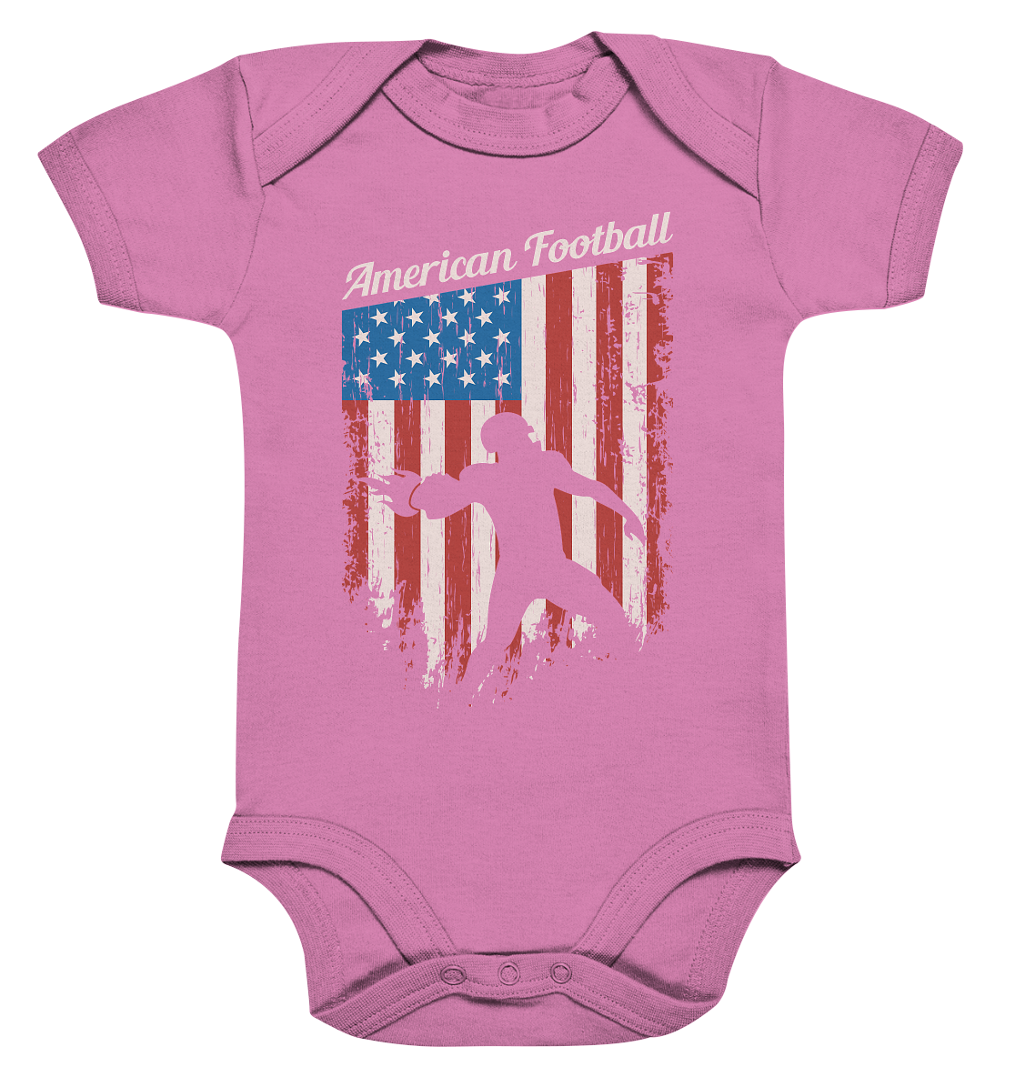 American Football Banner - Organic Baby Bodysuite