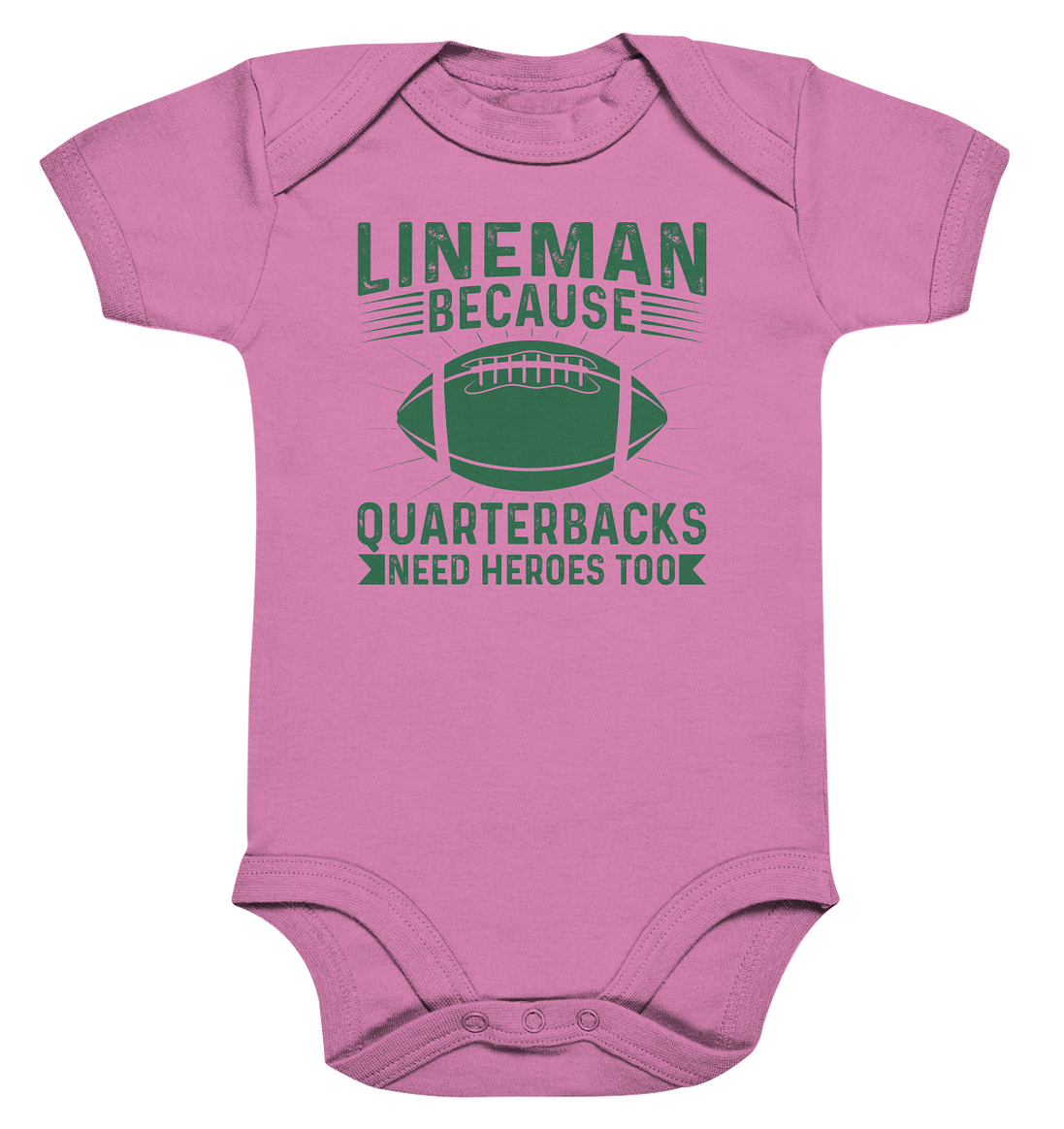 Lineman Heroes Green - Organic Baby Bodysuite