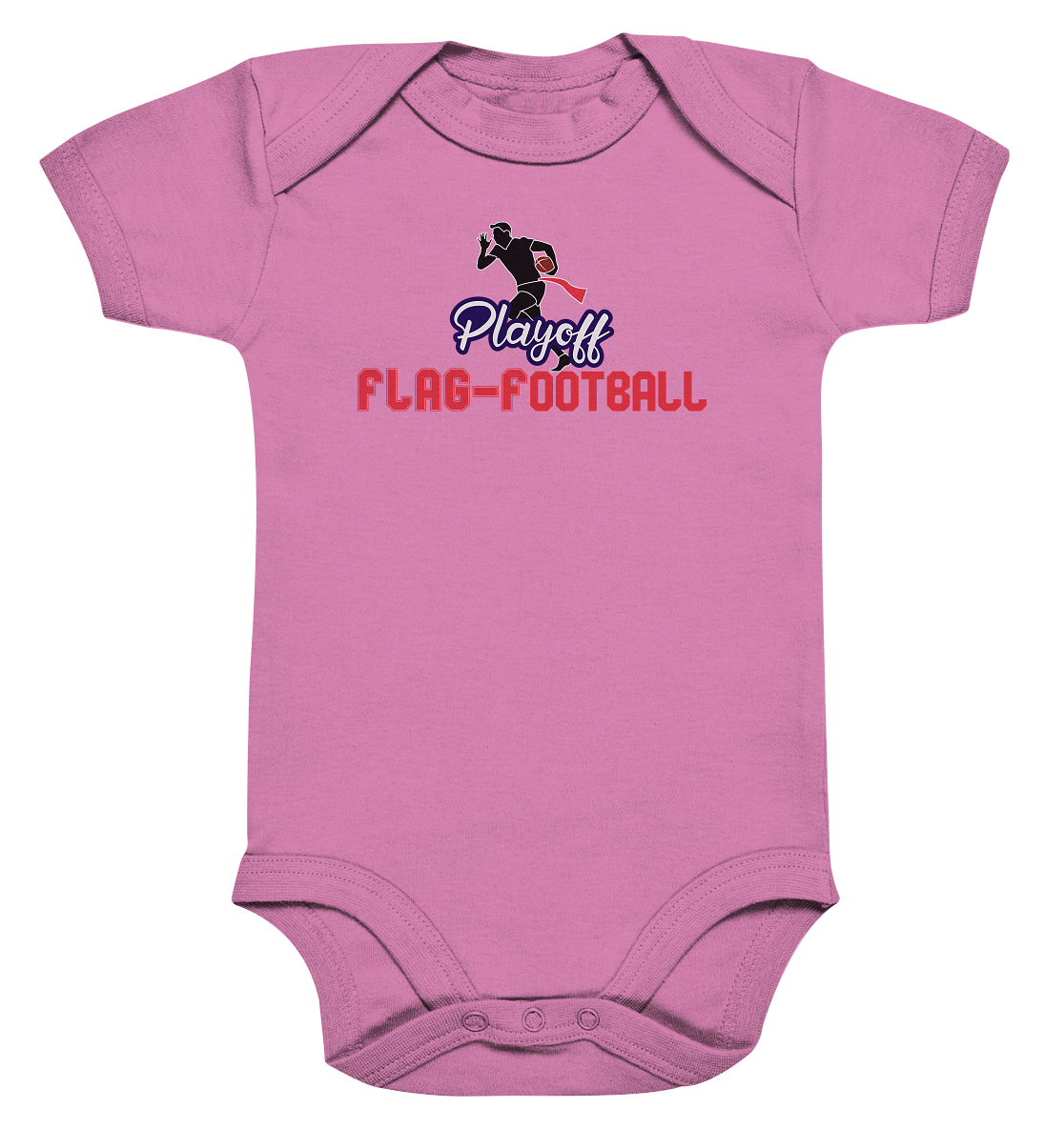 Playoff Flag Football  Men red - Organic Baby Bodysuite
