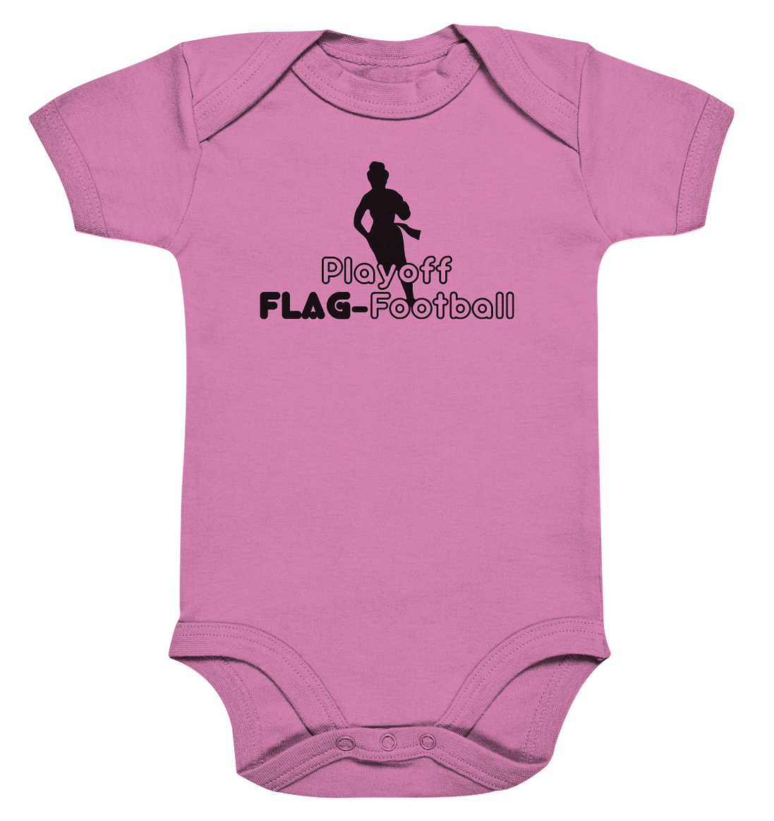 Playoff Flag Football  Women black  - Organic Baby Bodysuite