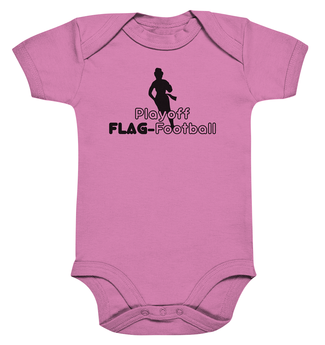Playoff Flag Football  Women black  - Organic Baby Bodysuite